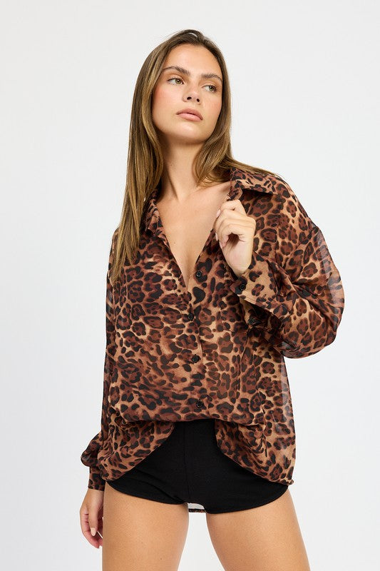 “JAMISON” ANIMAL PRINT OVERSIZED SHIRT