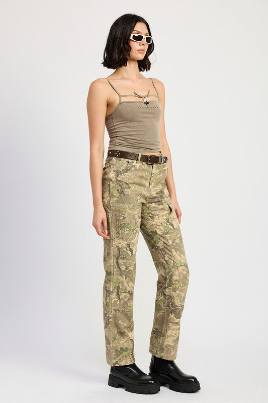 “ANNIE” CAMO CARGO PANTS