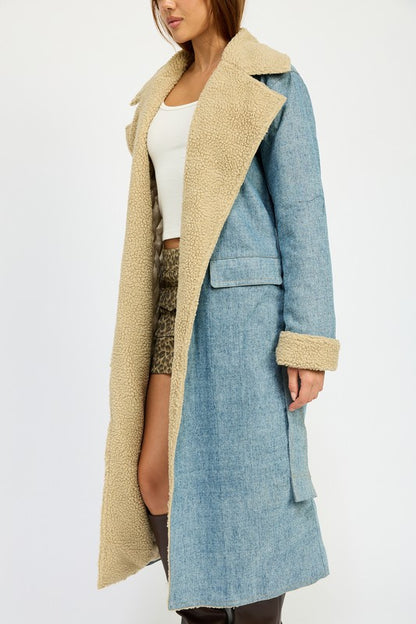 “JENNY” DENIM MAXI COAT