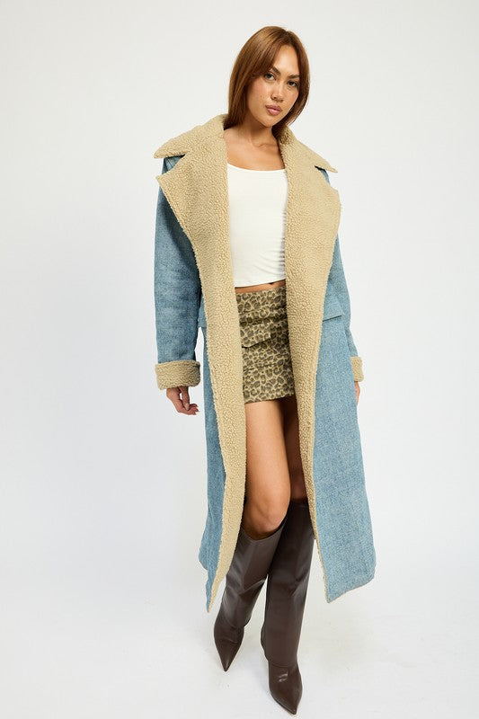 “JENNY” DENIM MAXI COAT