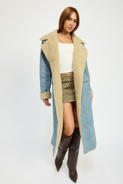 “JENNY” DENIM MAXI COAT