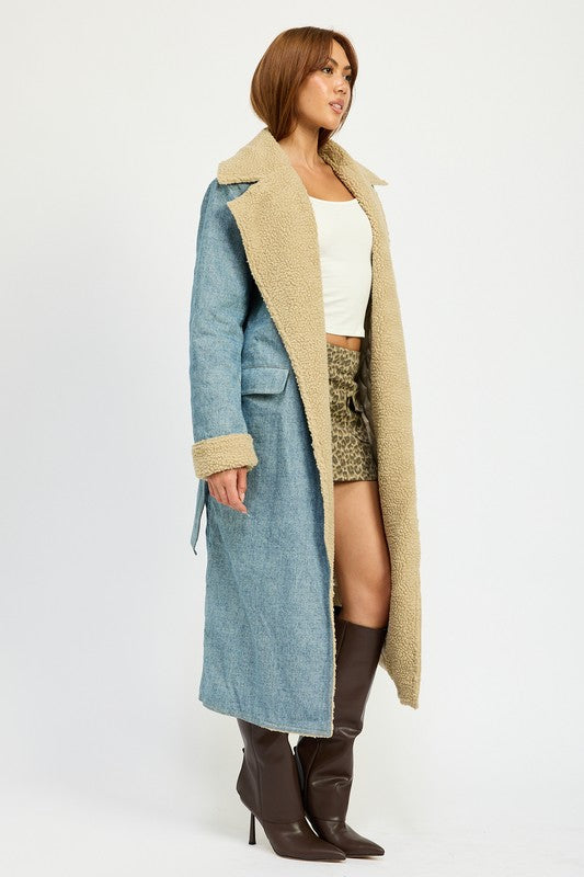 “JENNY” DENIM MAXI COAT