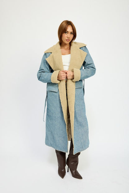 “JENNY” DENIM MAXI COAT