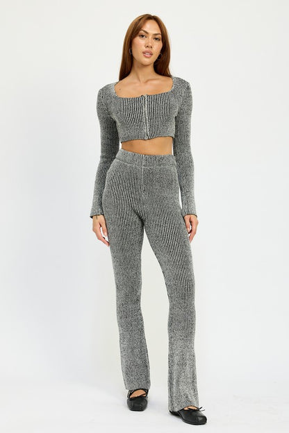 “SAM” HIGH WAIST RIBED PANTS