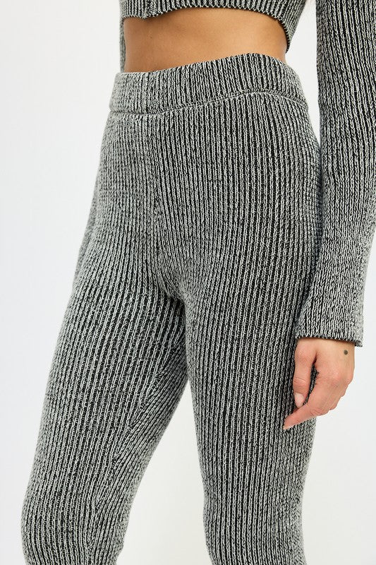 “SAM” HIGH WAIST RIBED PANTS