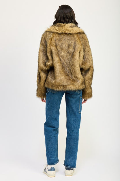 “JALISSA” FURRY CARDIGAN