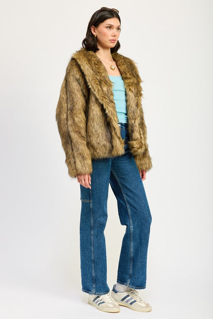 “JALISSA” FURRY CARDIGAN