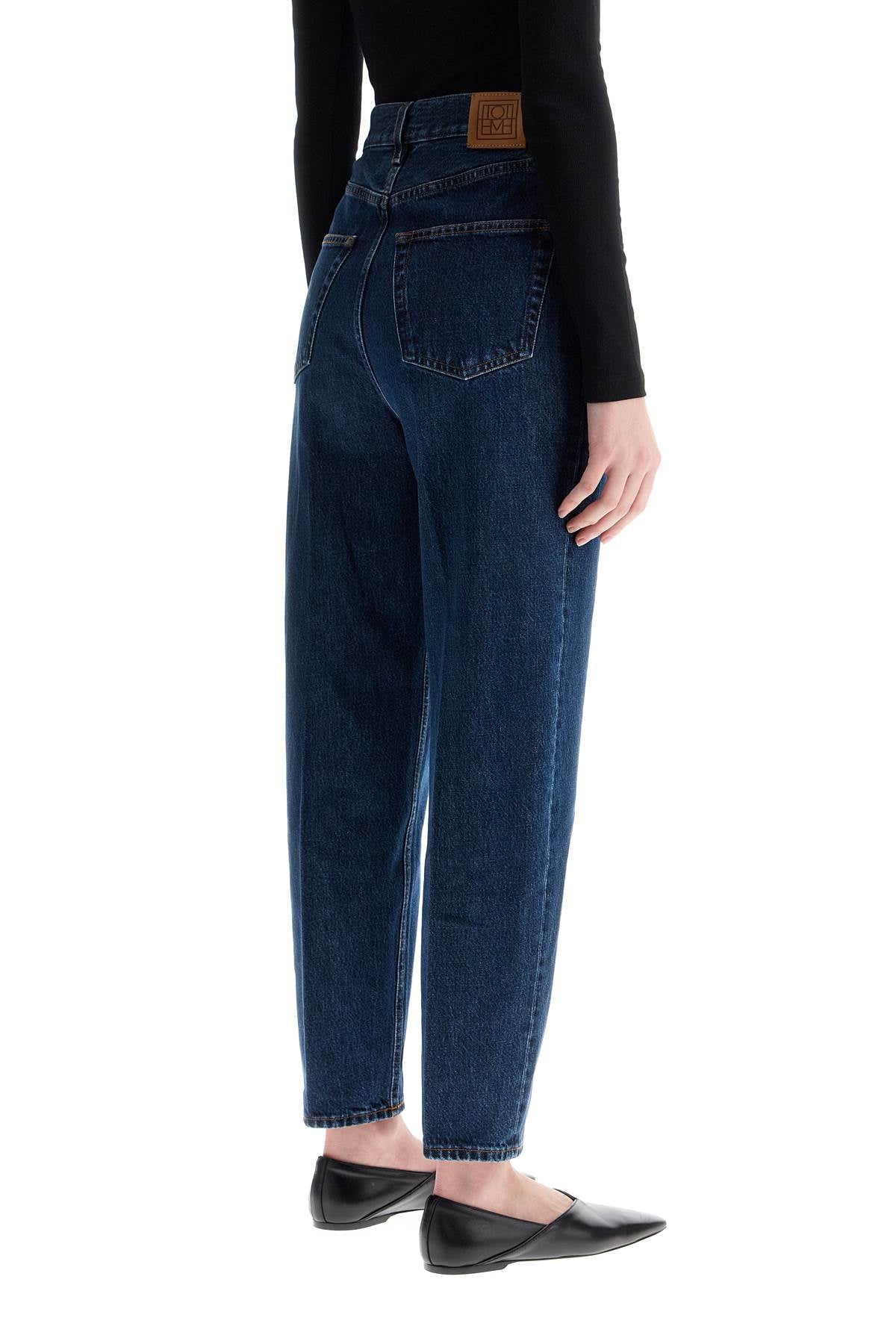 Toteme Toteme dark blue organic cotton tapered jeans