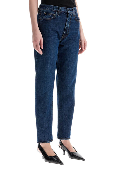 Toteme Toteme dark blue organic cotton jeans with twisted seams