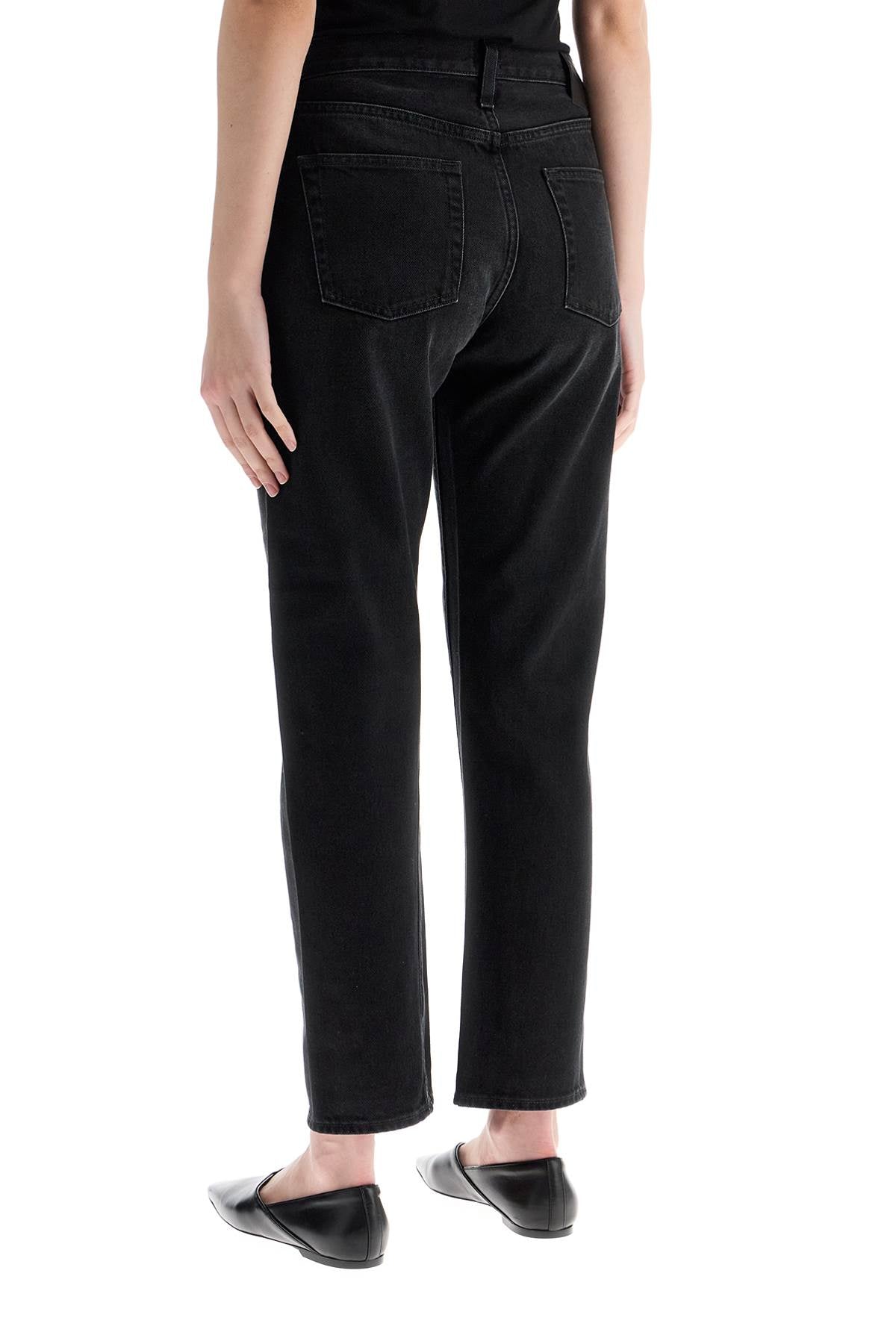 Toteme Toteme faded black organic cotton jeans with twisted seams