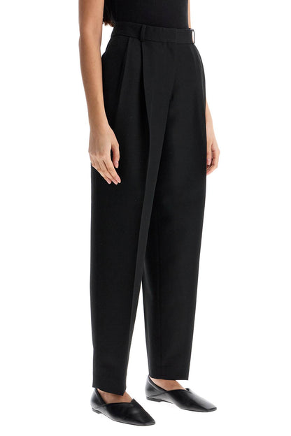 Toteme Toteme tailored high-waisted wide-leg pants black sustainable materials