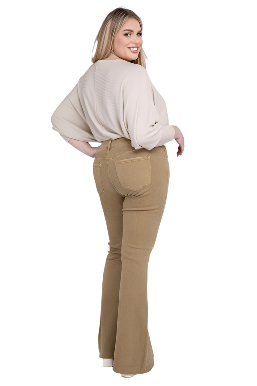 Plus Size High Rise Super Flare Jeans