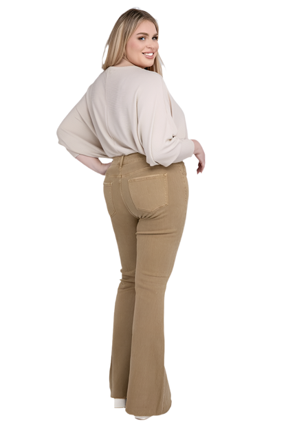 Plus Size High Rise Super Flare Jeans