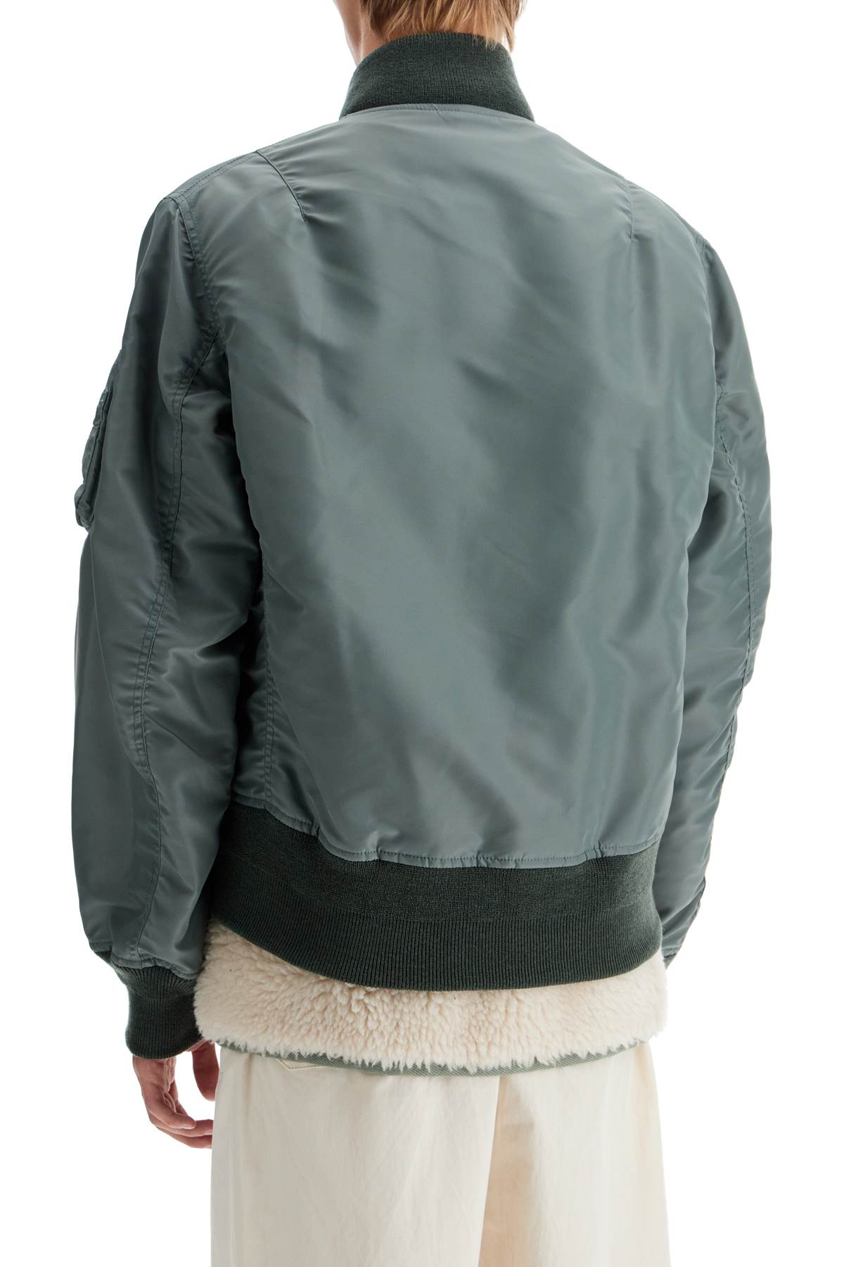 Sacai Sacai layered hybrid bomber jacket