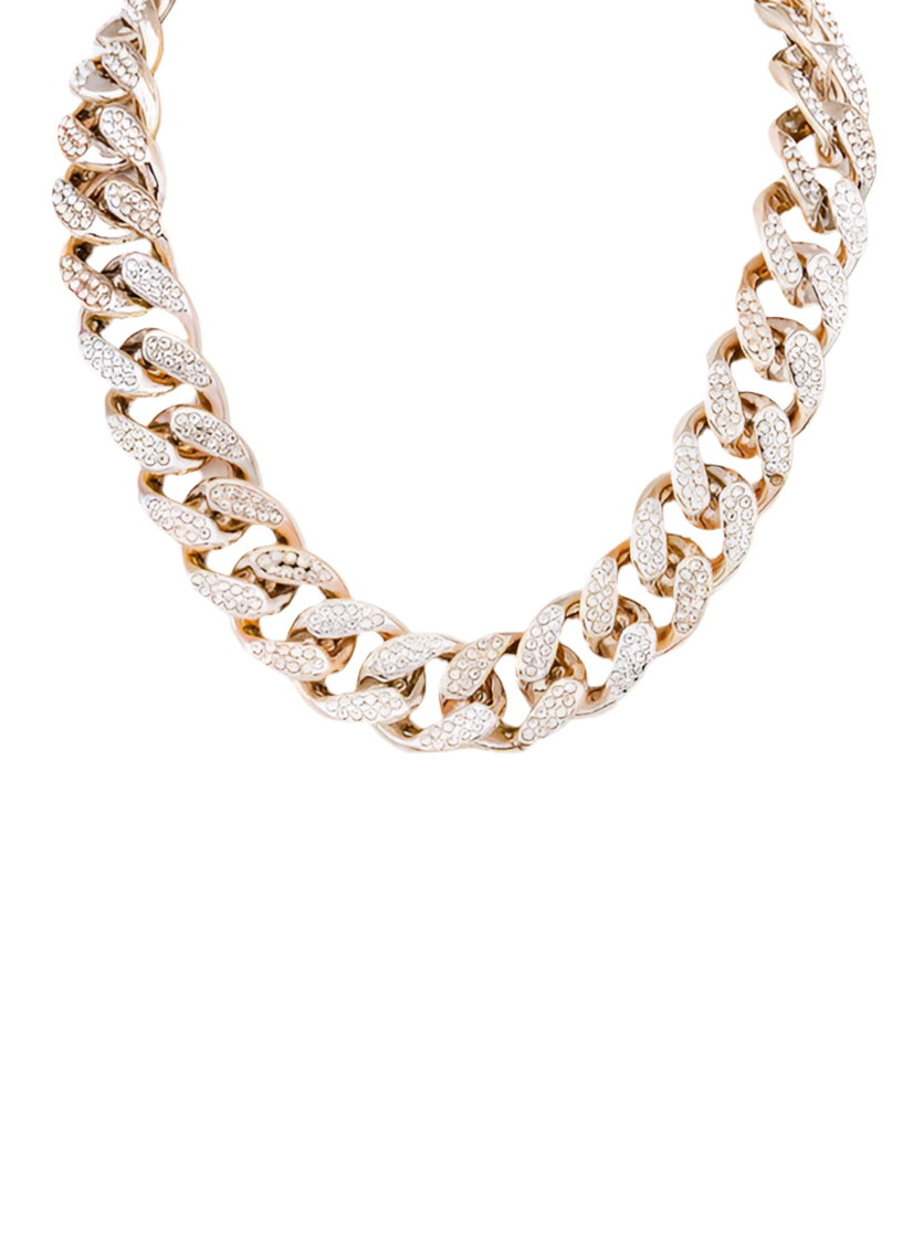 Crystal Pave Chunky Chain Necklace