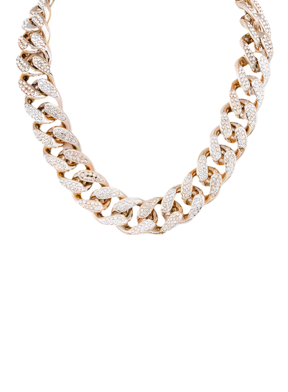 Crystal Pave Chunky Chain Necklace