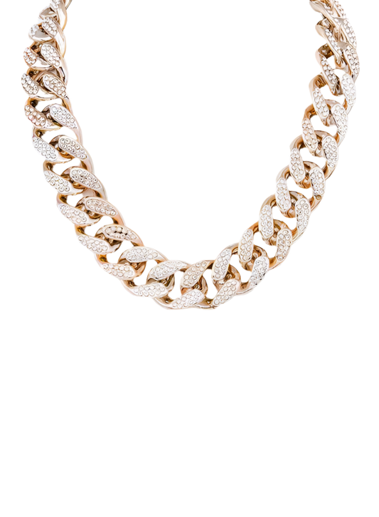 Crystal Pave Chunky Chain Necklace