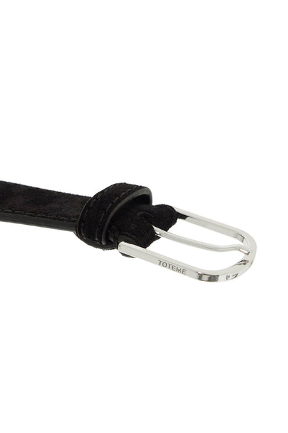 Toteme Toteme wide suede leather belt with large buckle