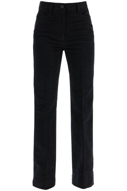 Toteme Toteme high-waisted flared pants in black organic cotton