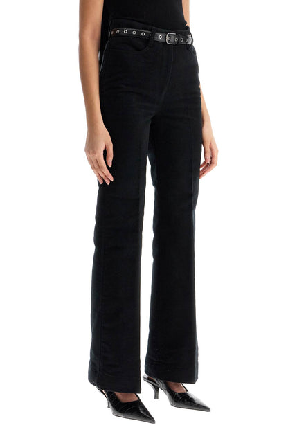 Toteme Toteme high-waisted flared pants in black organic cotton