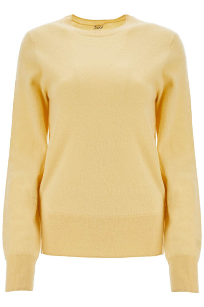 Toteme soft yellow cashmere sweater crew neck