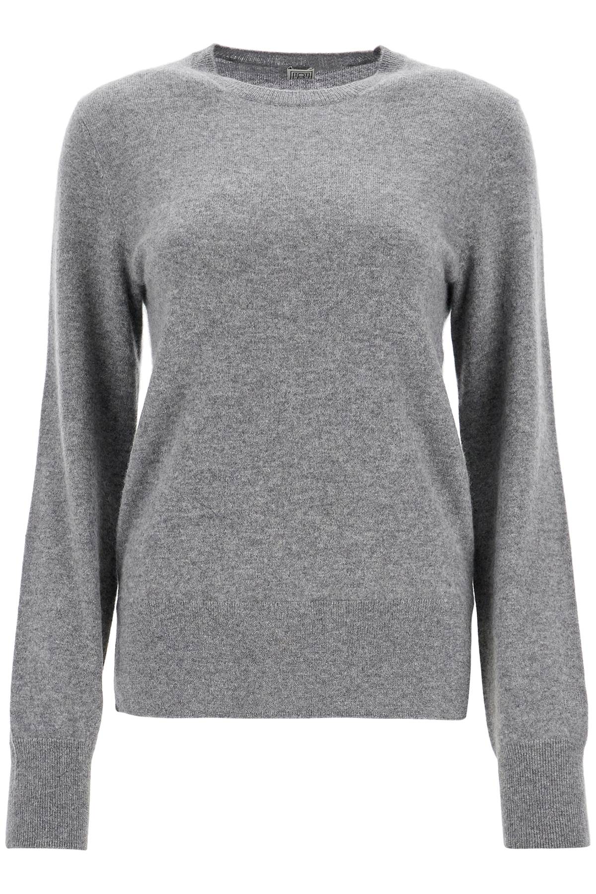 Toteme Toteme asymmetrical grey mélange cashmere sweater