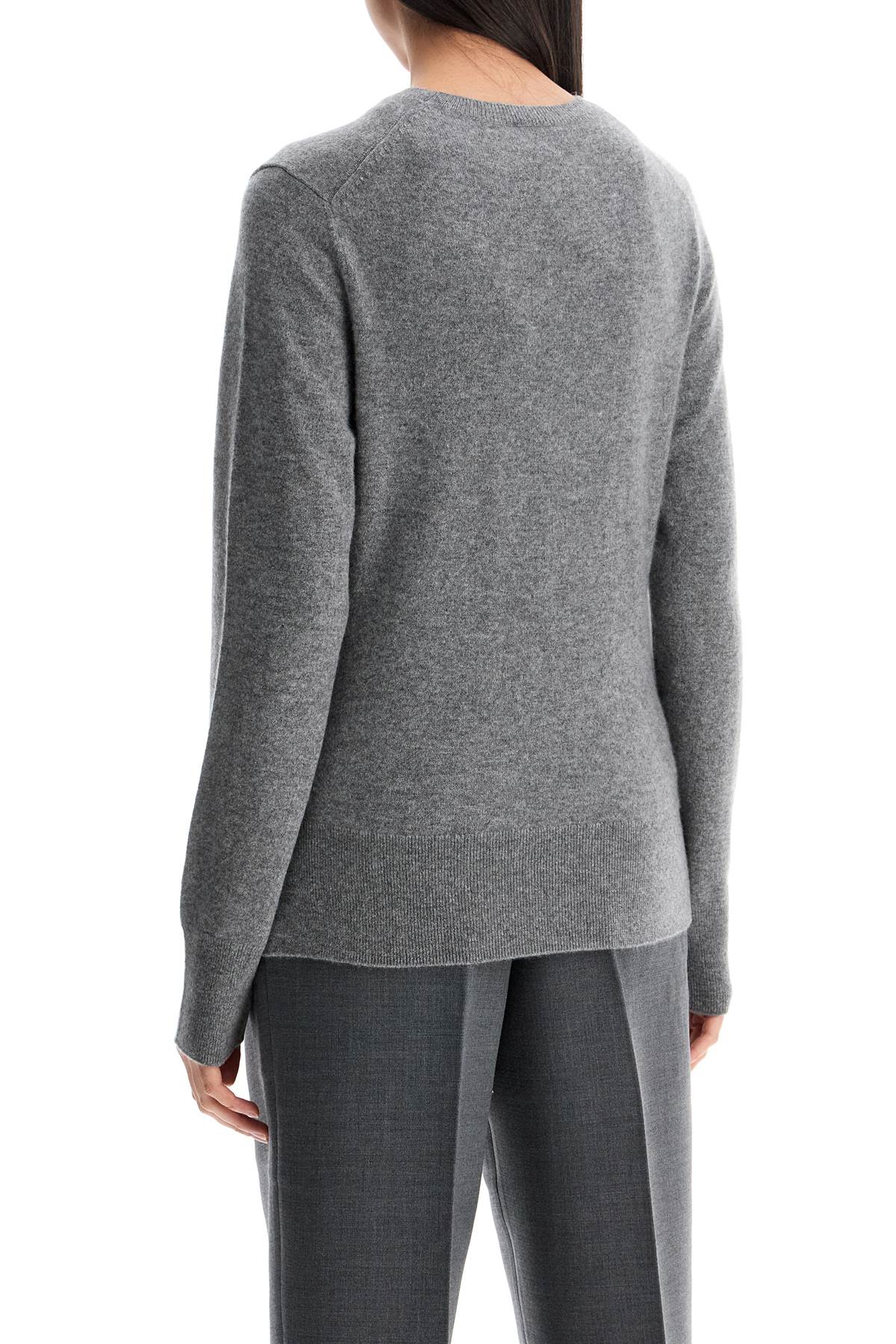 Toteme Toteme asymmetrical grey mélange cashmere sweater