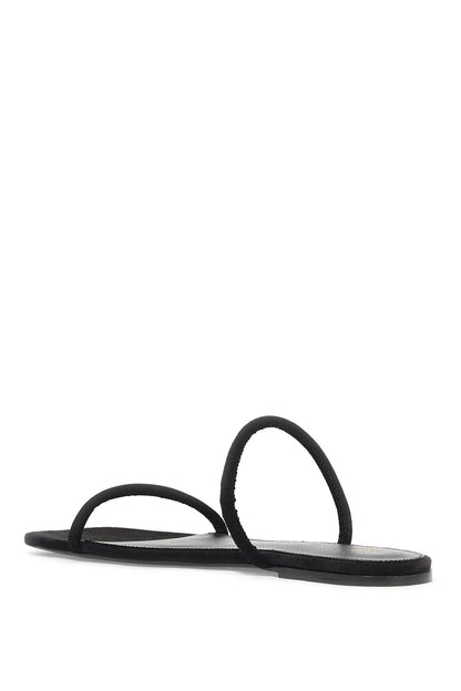 Toteme Toteme minimalist suede leather slides