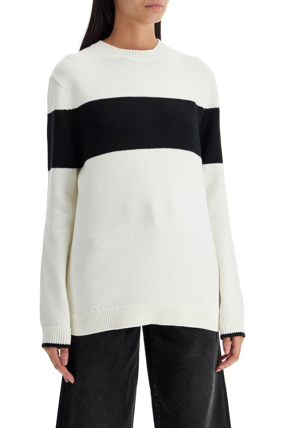 Toteme Toteme crewneck pullover with contrasting band