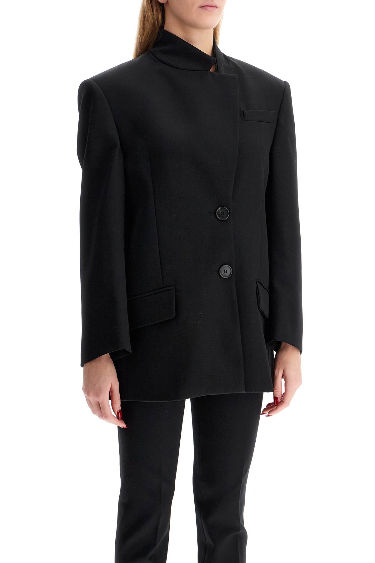 The Attico The Attico asymmetric wool blazer for