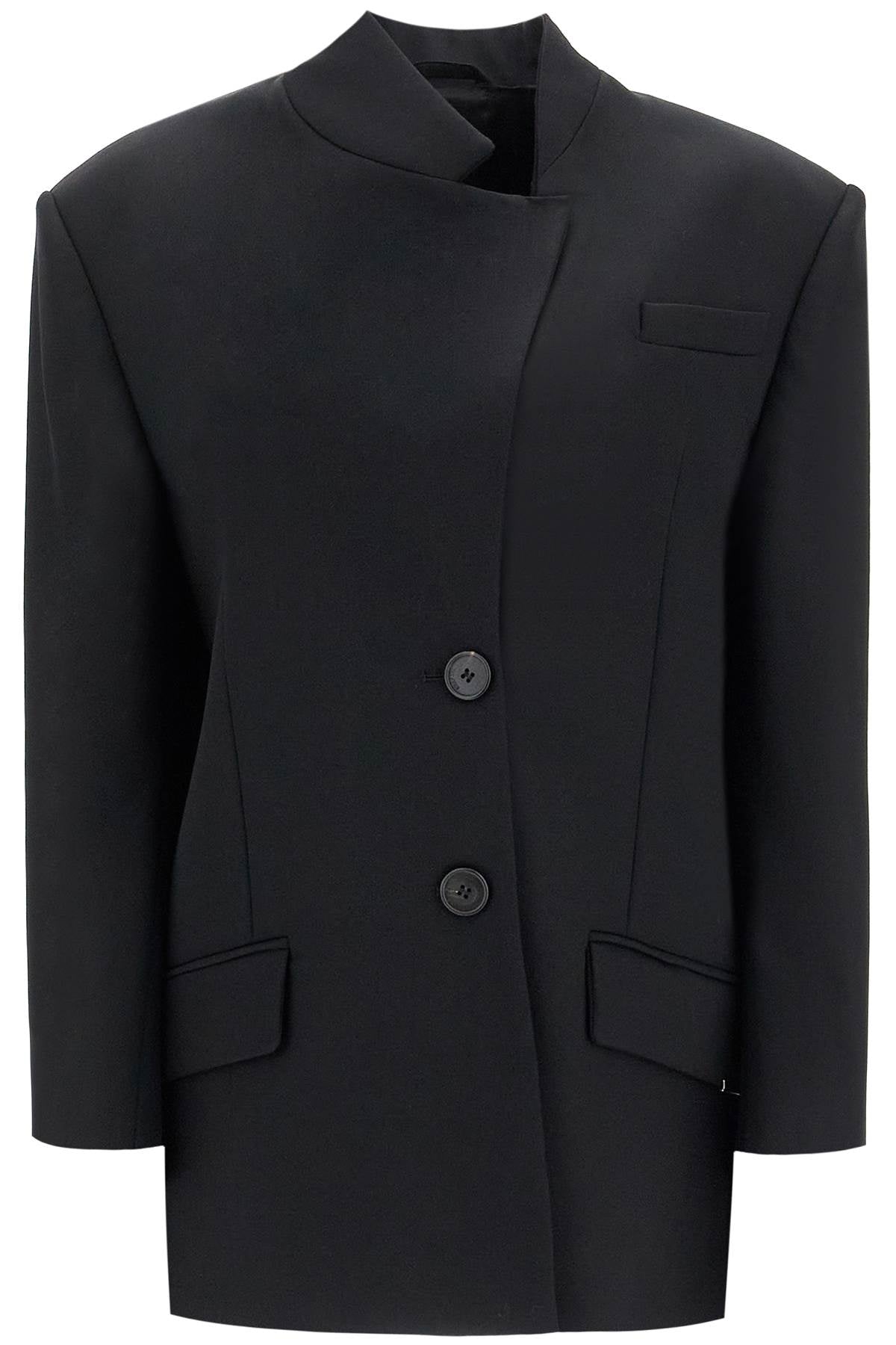 The Attico The Attico asymmetric wool blazer for