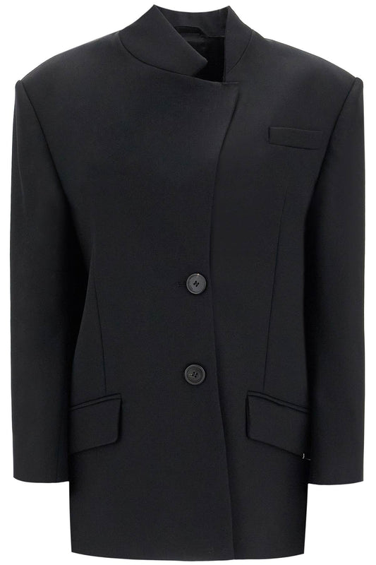 The Attico The Attico asymmetric wool blazer for