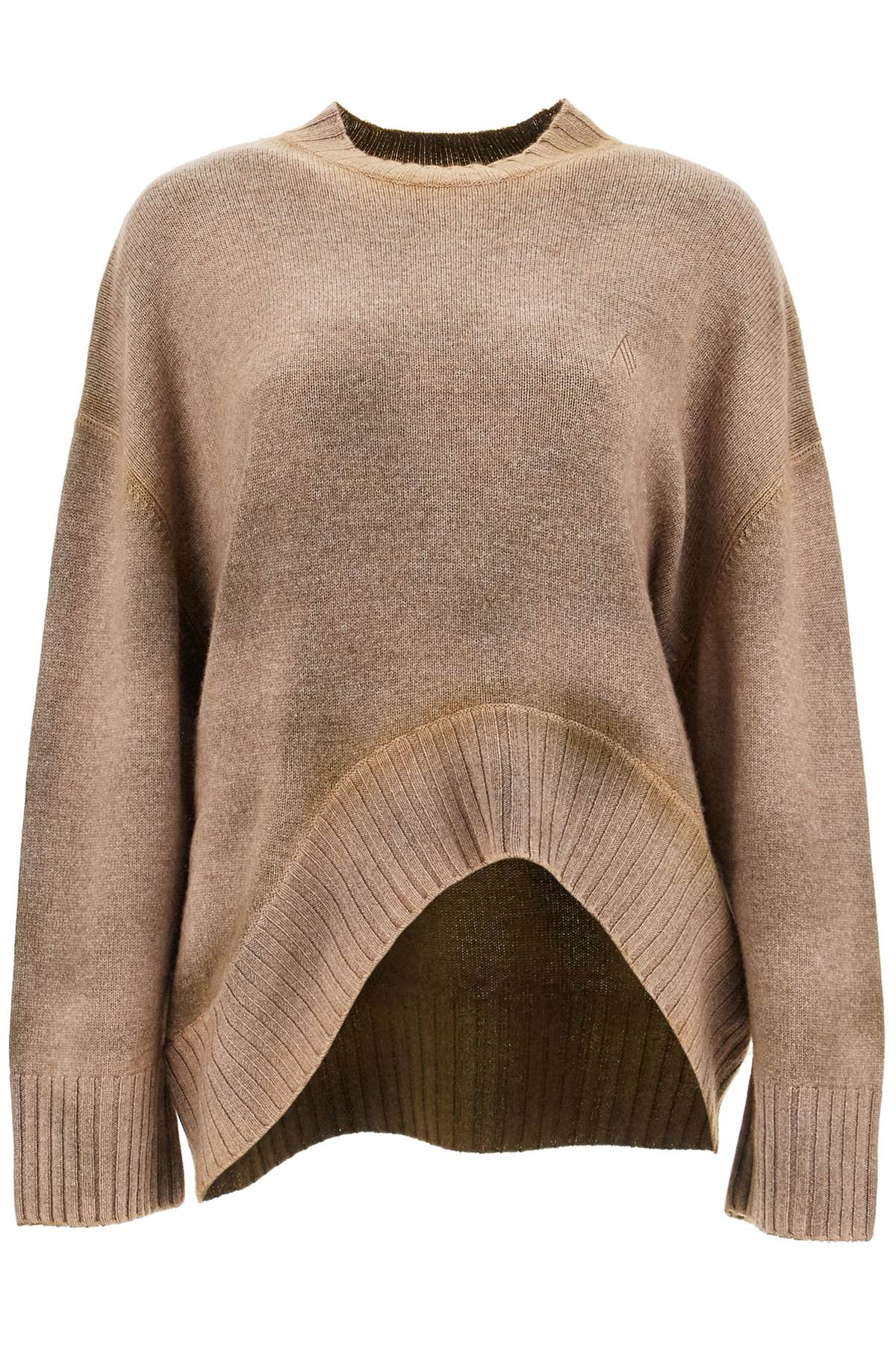 The Attico The Attico asymmetric wool and cashmere pullover