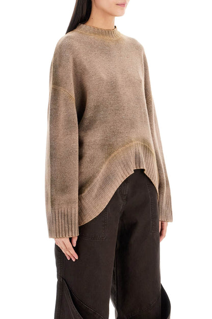 The Attico The Attico asymmetric wool and cashmere pullover