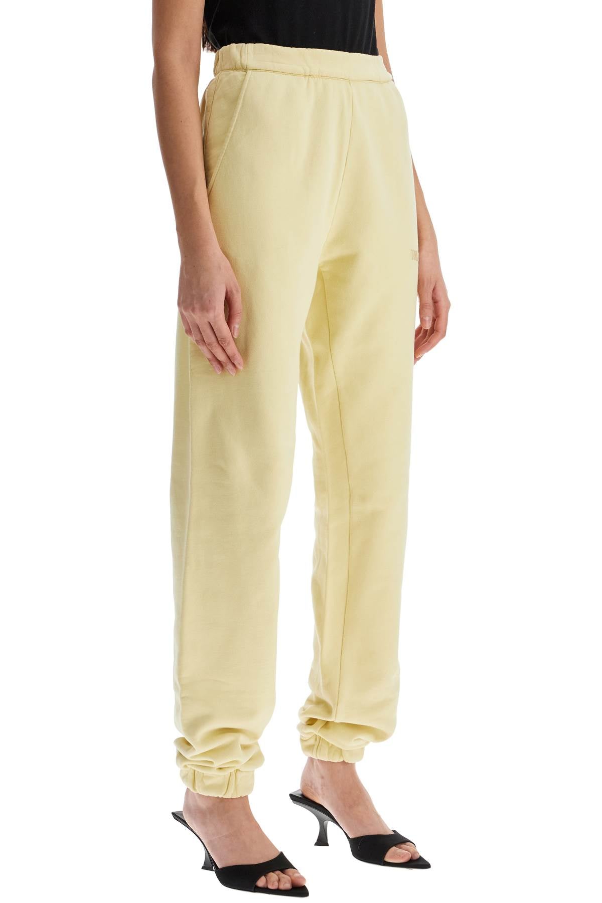 The Attico The Attico high waist loose yellow cotton pants