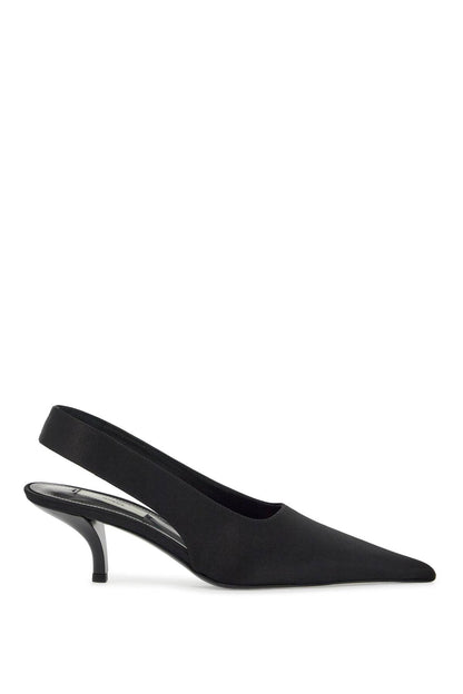 Toteme Toteme black satin slingbacks with stiletto heel