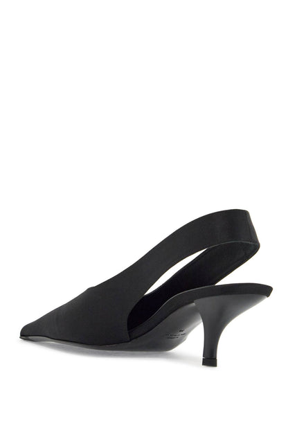 Toteme Toteme black satin slingbacks with stiletto heel