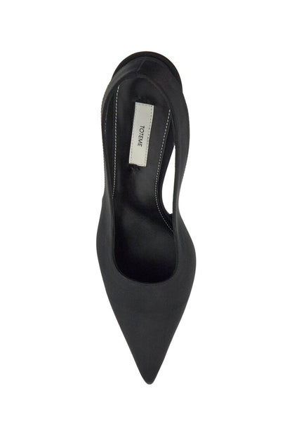 Toteme Toteme black satin slingbacks with stiletto heel