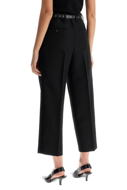 Toteme Toteme black recycled wool wide leg trousers