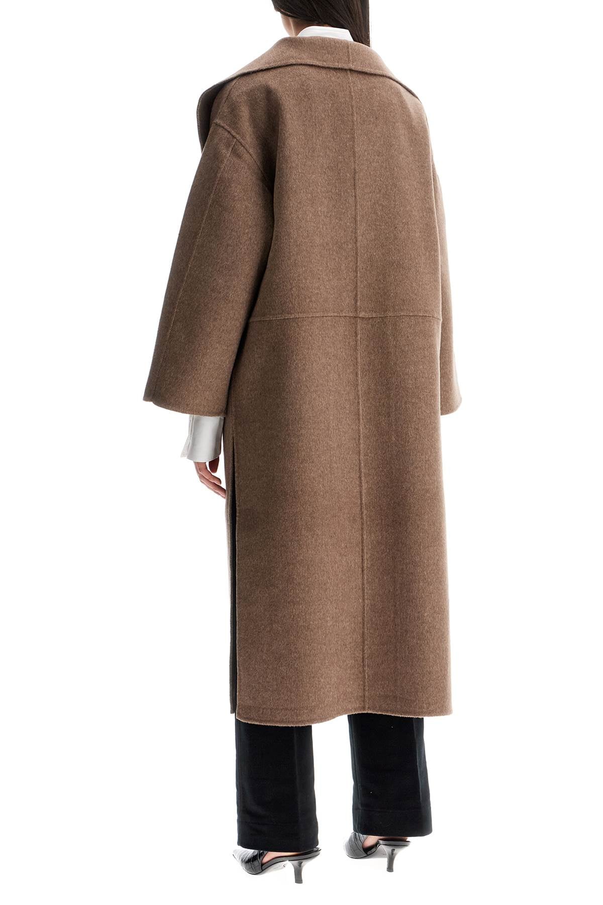 Toteme Toteme beige wool and cashmere kimono coat