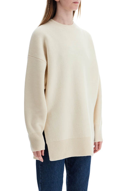 Toteme Toteme white fine knit wool and cashmere sweater