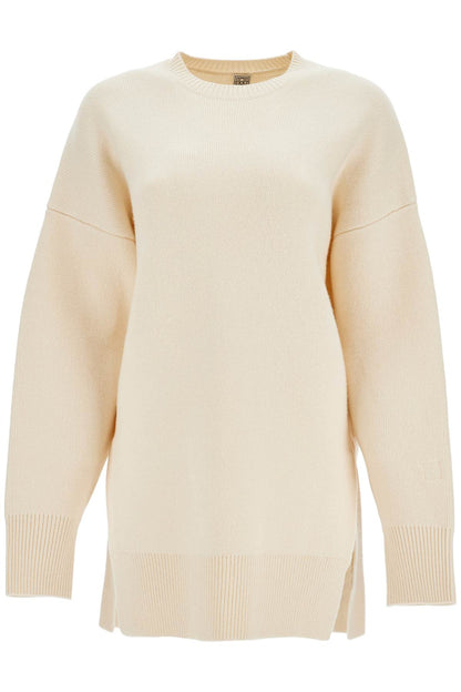 Toteme Toteme white fine knit wool and cashmere sweater