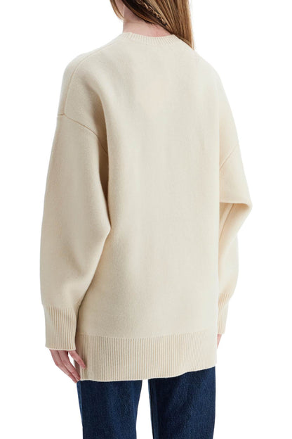 Toteme Toteme white fine knit wool and cashmere sweater