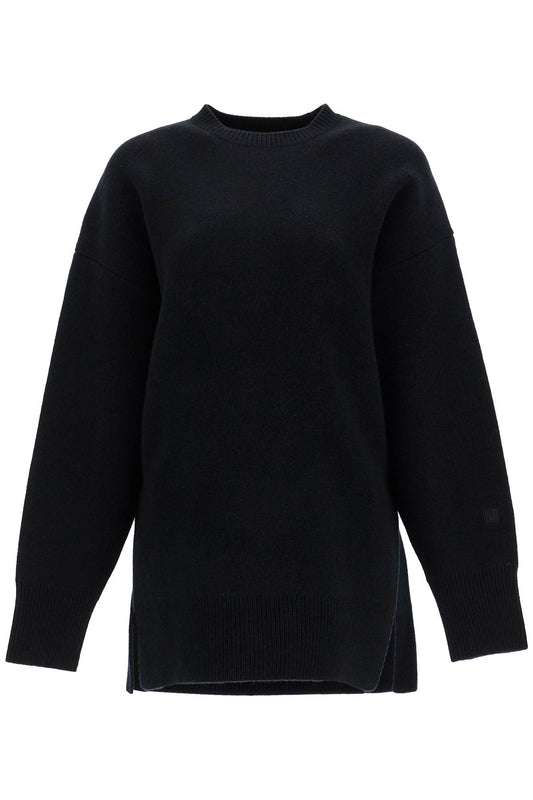 Toteme Toteme oversized black wool and cashmere sweater