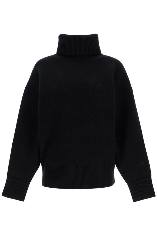 Toteme Toteme black rws wool and cashmere turtleneck sweater