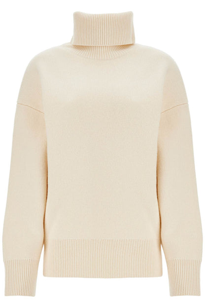 Toteme white snow wool and cashmere turtleneck for women