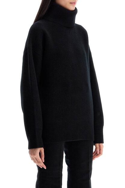 Toteme Toteme black rws wool and cashmere turtleneck sweater