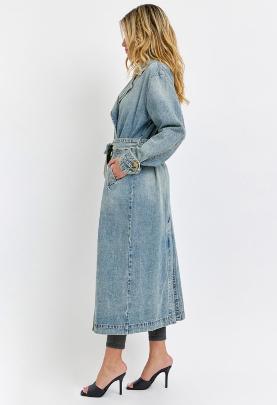 “BAILEY” OVERSIZED DENIM TRENCH EST. SHIP | 10/15