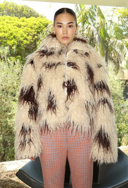 “FRADA” SHAGGY FUR COAT | EST SHIP 10/30