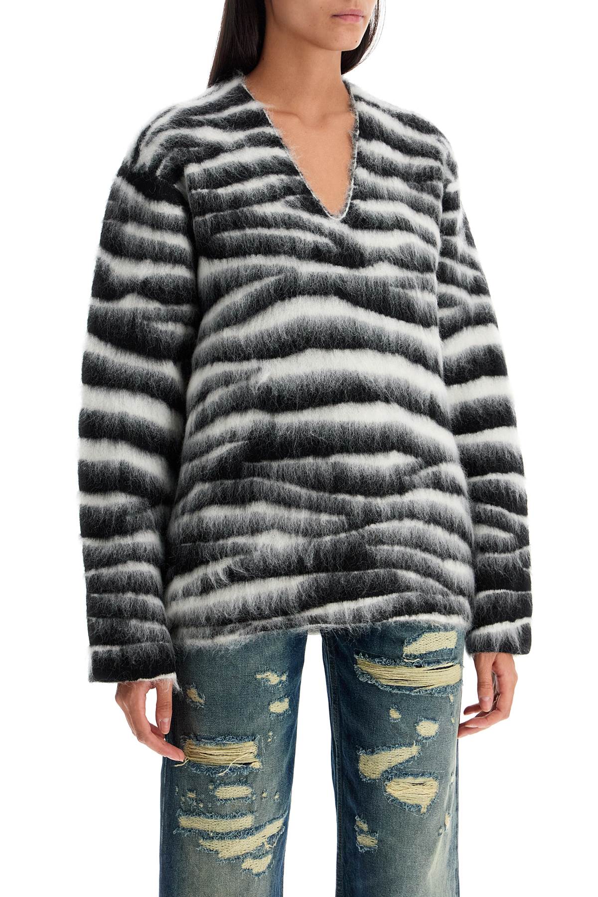 Marc Jacobs Marc Jacobs zebra print wool and mohair